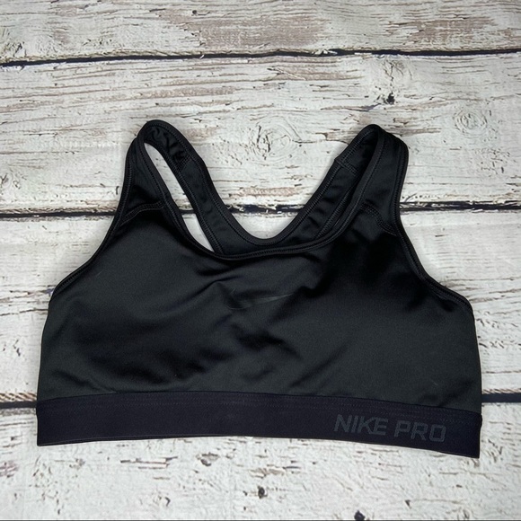 Nike Pro Black Sport Bra Size S - Picture 1 of 6